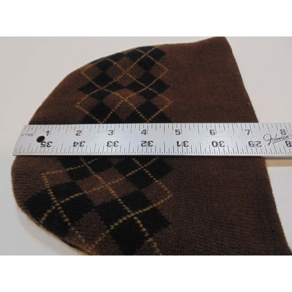 GUINNESS STOUT Logo Argyle Reversible Knit Hat Ireland Beer - Picture 6 of 7